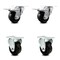 Service Caster 3.5 Inch Phenolic Swivel Top Plate Caster Lock Brakes 2 Rigid SCC, 2PK SCC-TTL20S3514-PHR-2-R-2 - alternate 1